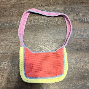 Colorful Crochet Shoulder Bag